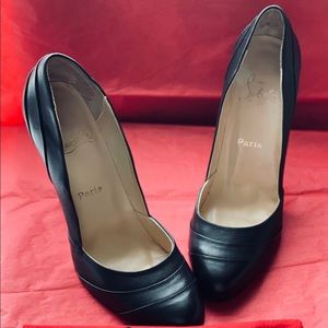 Christian Louboutin Fifille Black Leather Pumps